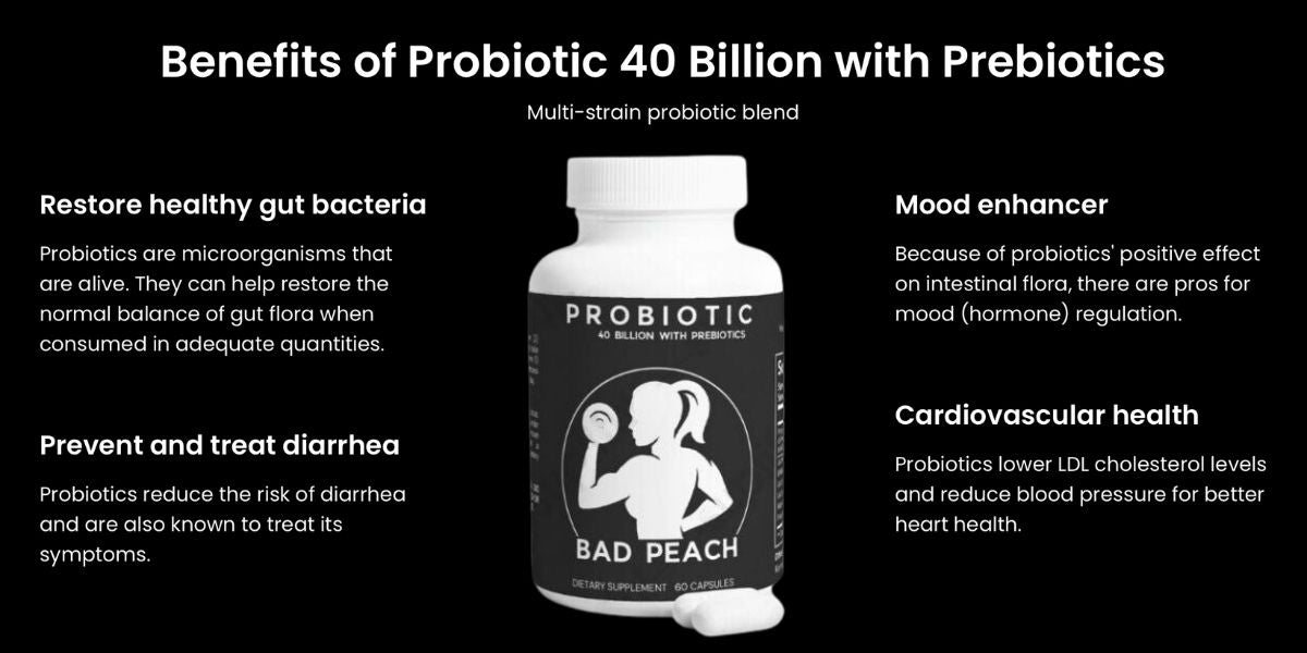 Probiotic - 40 Billion with Prebiotics