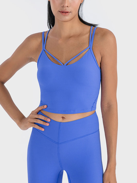 Double Strap Ribbed Active Top