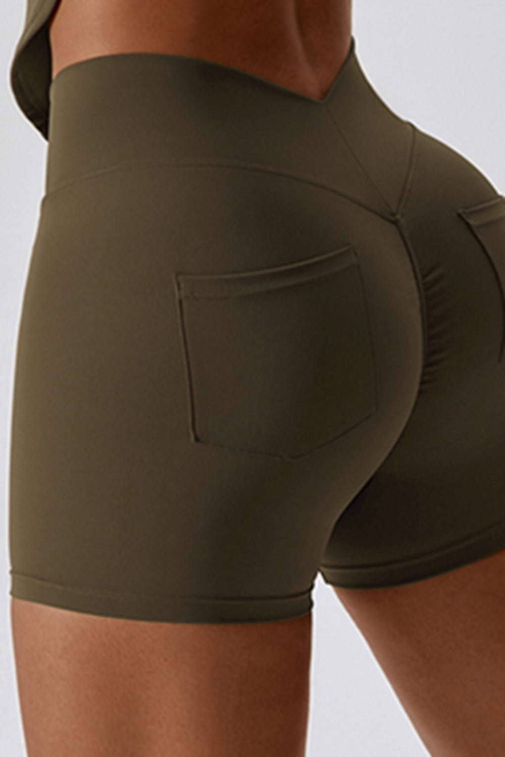 V-Back Butt Lifting Back Pocket Shorts